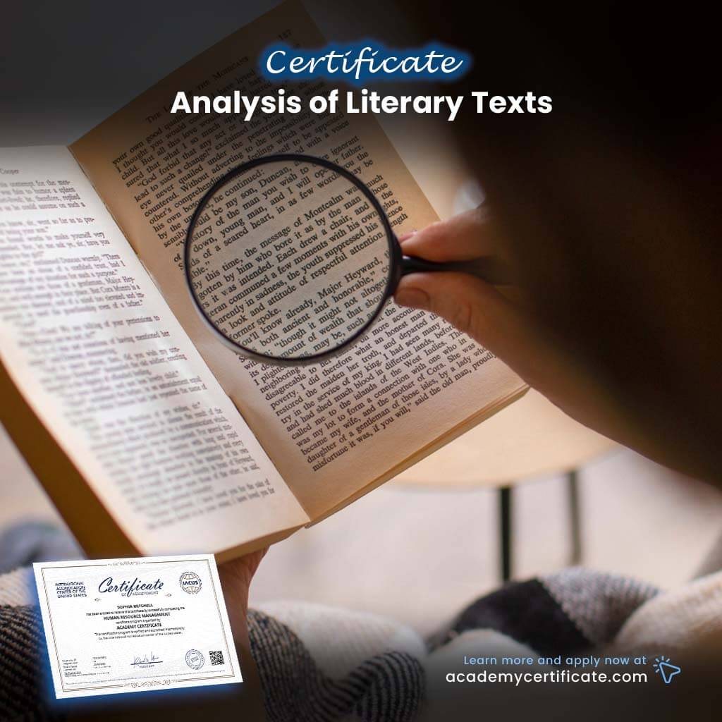 Analysis of Literary Texts Certificate