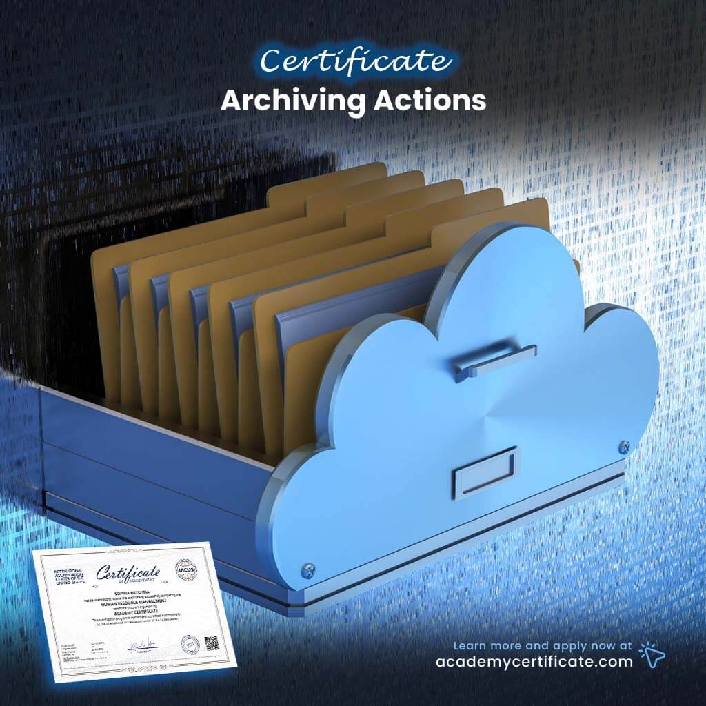 Archiving Actions Certificate