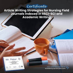 Article Writing Strategies for Nursing Field Journals Indexed in SSCI-SCI and Academic Writing Certificate