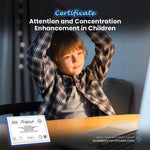 Attention and Concentration Enhancement in Children Certificate
