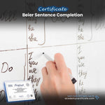 Beier Sentence Completion Certificate