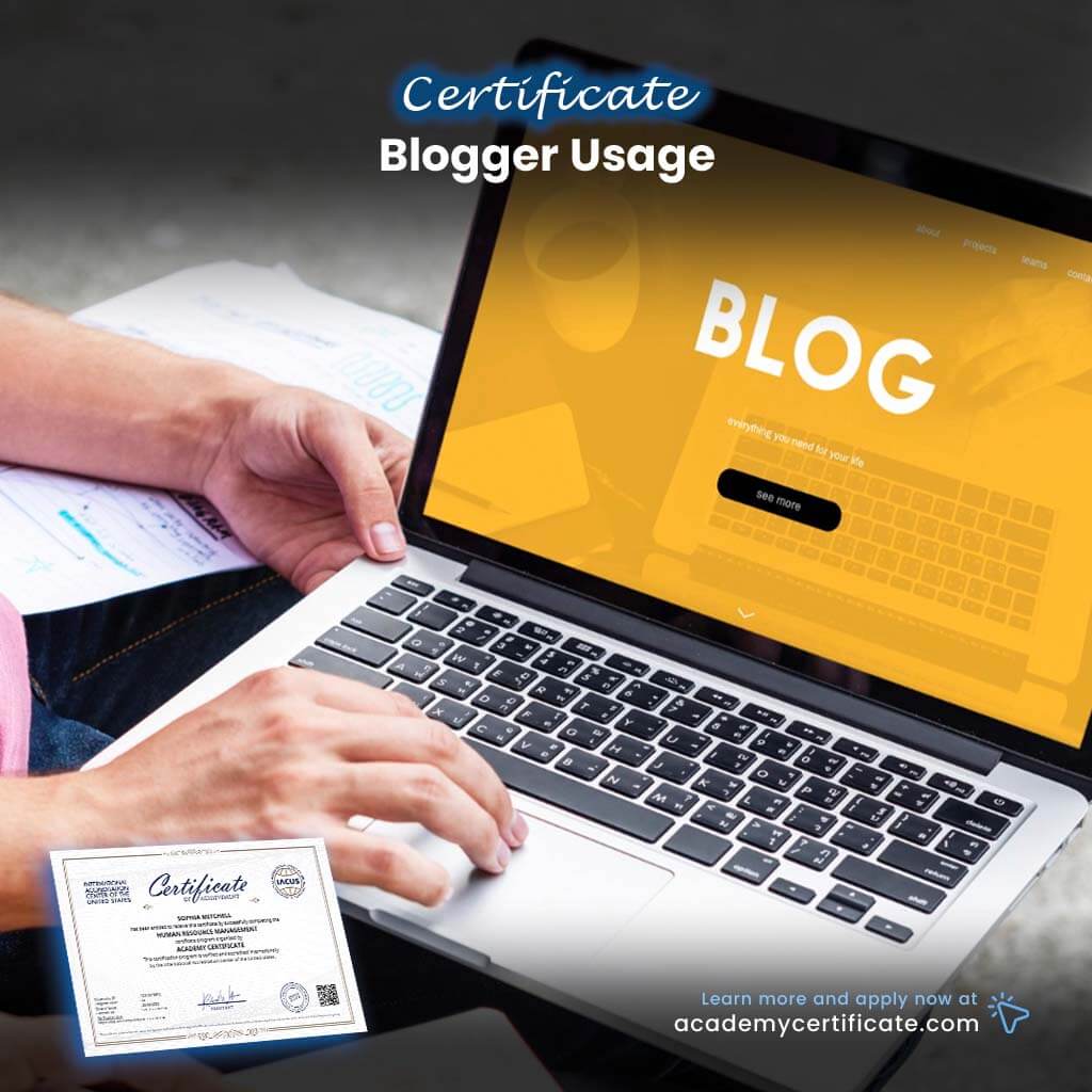 شهادة استخدام Blogger