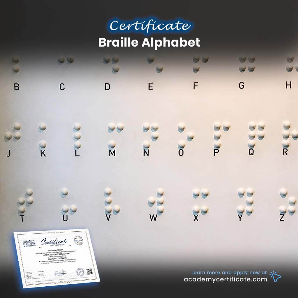 Braille Alphabet Certificate