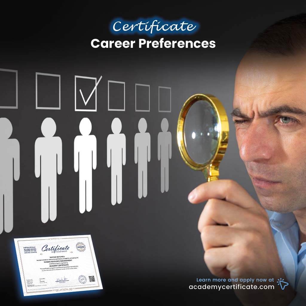 Career Preferences Certificate