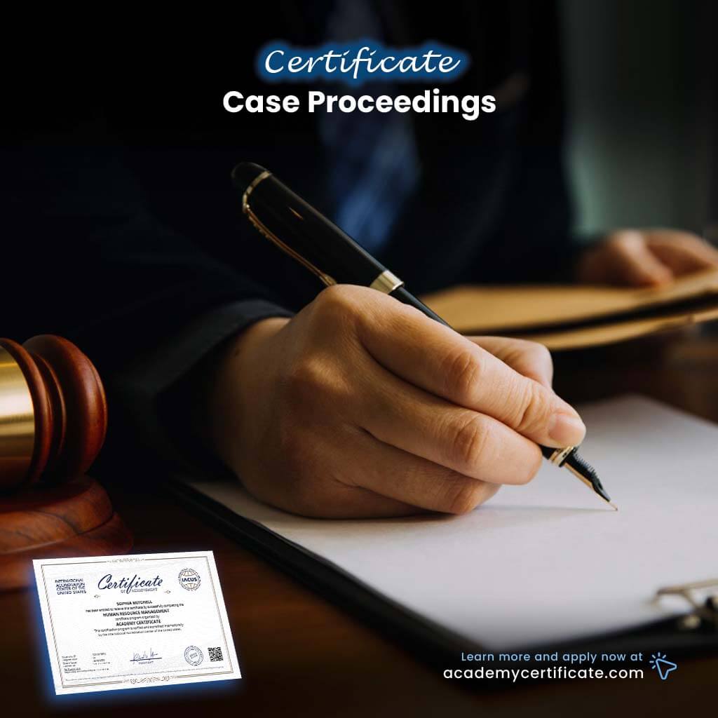 Case Proceedings Certificate