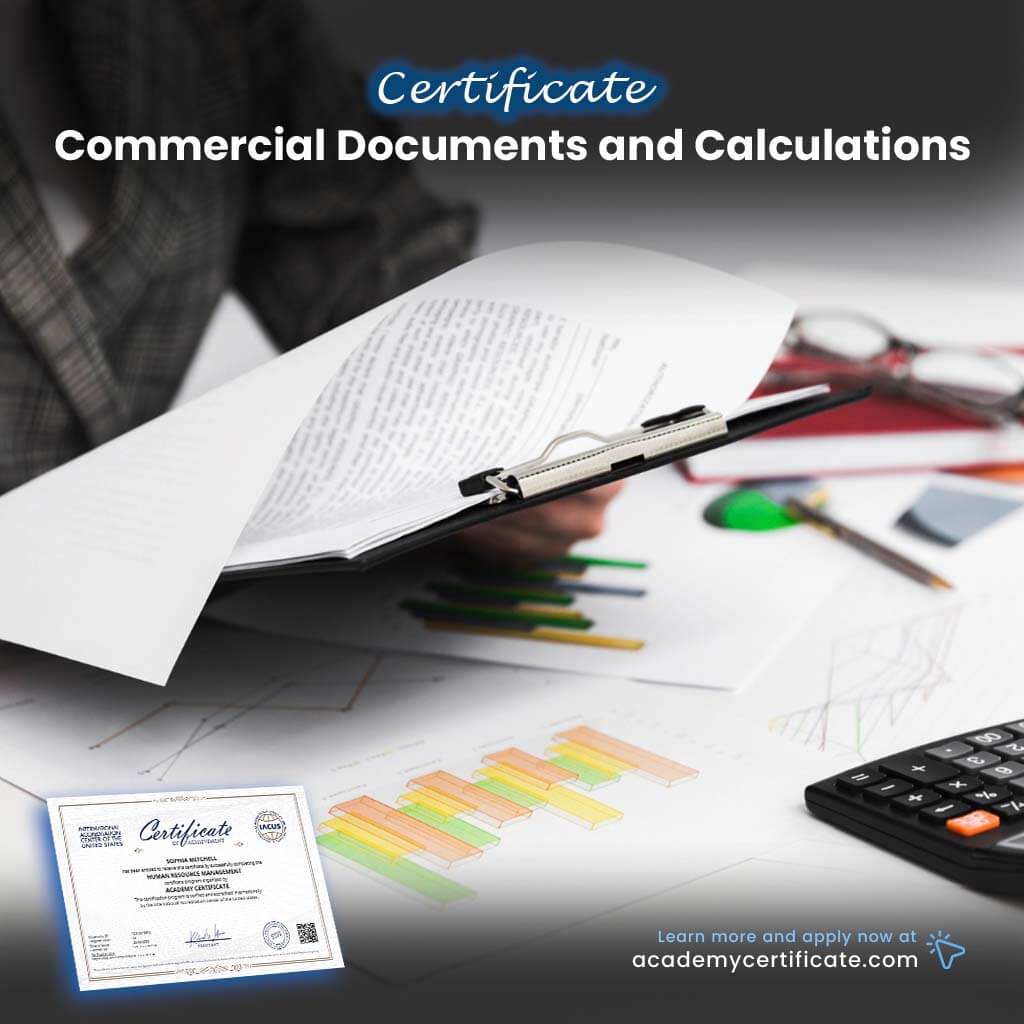 Commercial Documents and Calculations Certificate