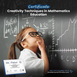 Creativity Techniques in Mathematics Education Certificate