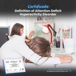 Definition of Attention Deficit Hyperactivity Disorder Certificate