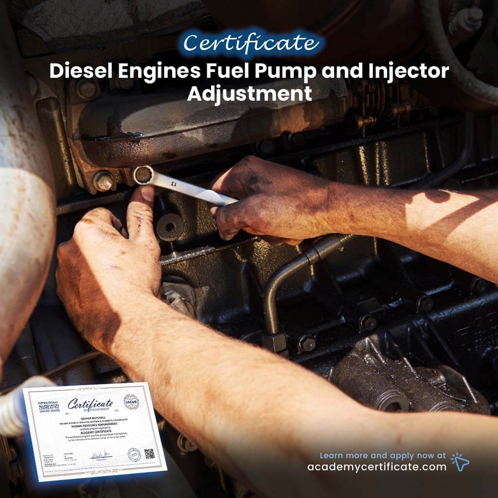Diesel Engines Fuel Pump and Injector Adjustment Certificate