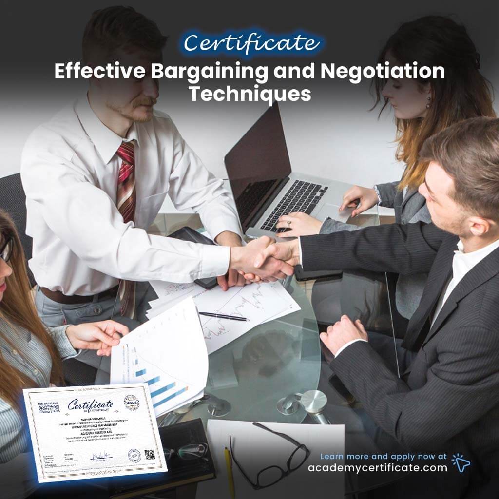 Effective Bargaining and Negotiation Techniques Certificate