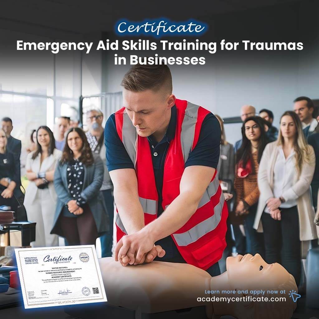 Emergency Aid Skills Training for Traumas in Businesses Certificate
