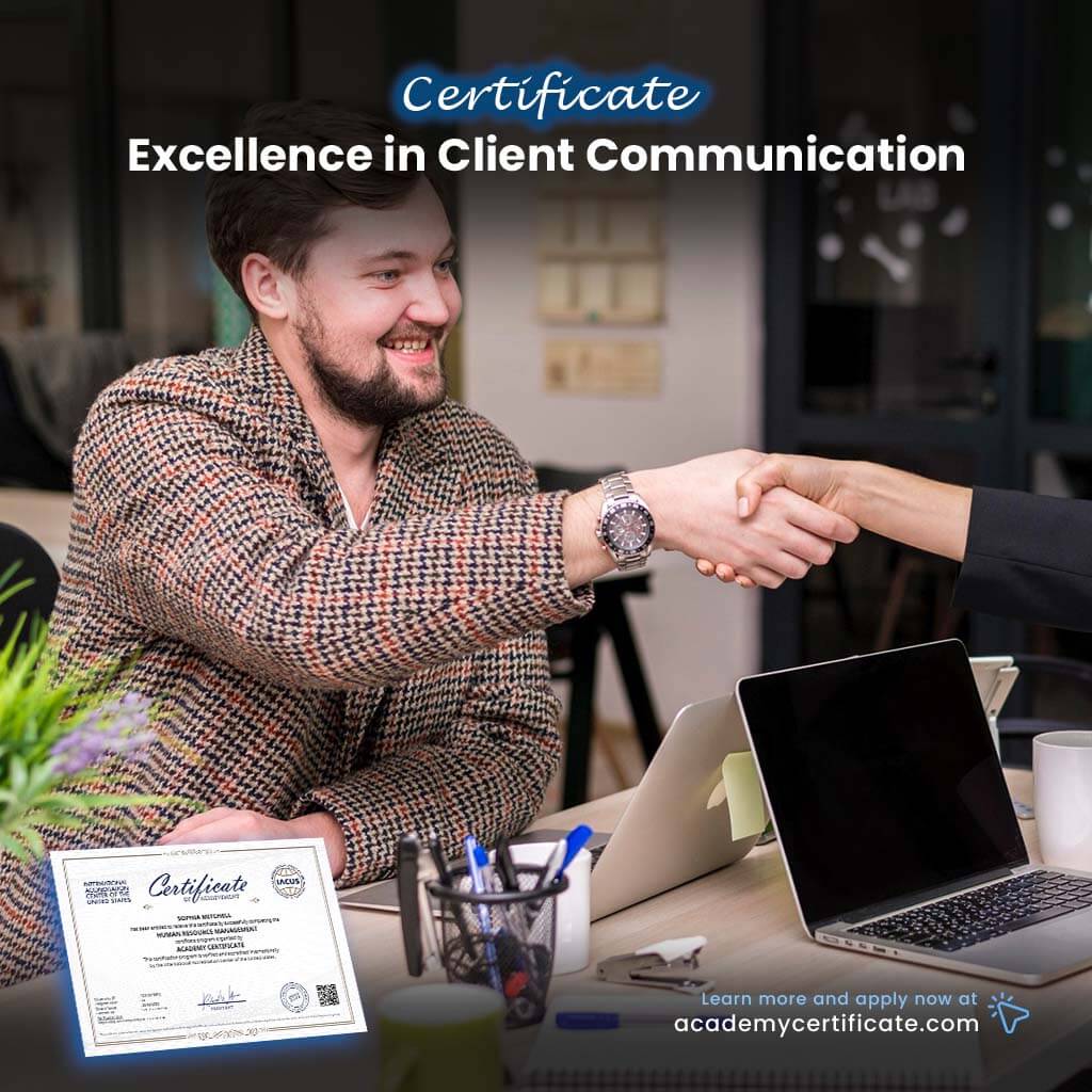 Excellence in Client Communication Certificate