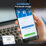 شهادة استخدام فيسبوك