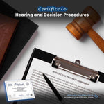 Hearing and Decision Procedures Certificate