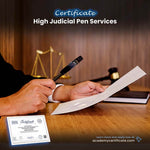 High Judicial Pen Services Certificate