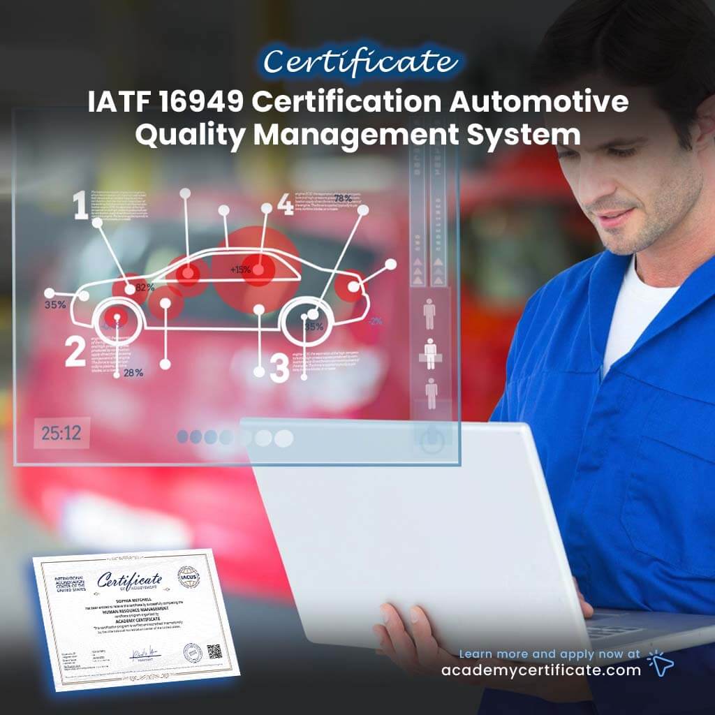 IATF 16949 Certification Automotive Quality Management System Certificate