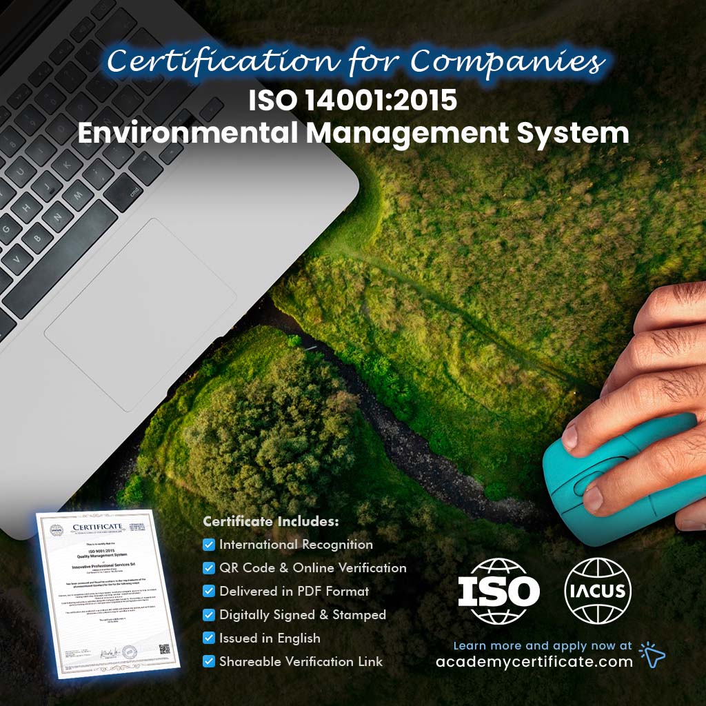 ISO 14001:2015 Environmental Management System Certification for Companies and Institutions