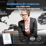 ISO 17100:2015 Translation Services Management System Certification for Companies and Institutions