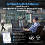 ISO 18788:2015 Management System for Private Security Operations Certification for Companies and Institutions