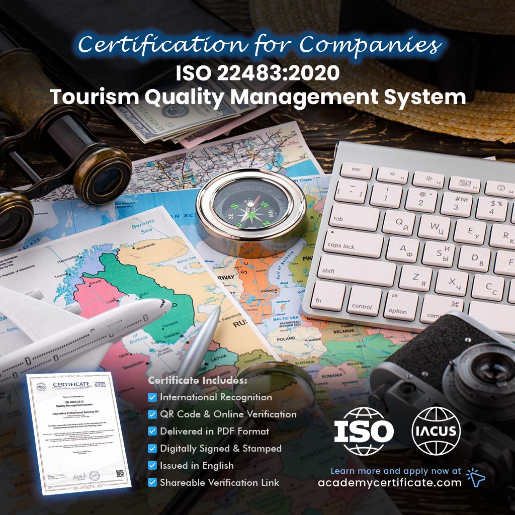 ISO 22483:2020 Tourism Quality Management System Certification for Companies and Institutions