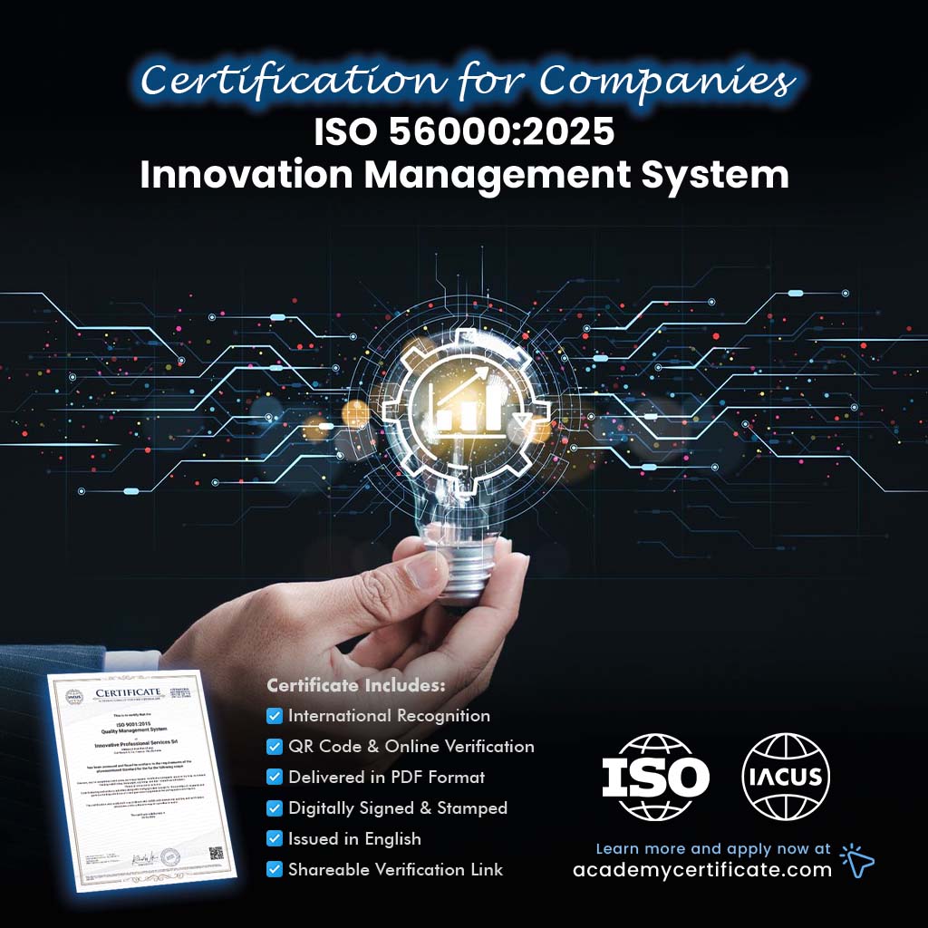 ISO 56000:2025 Innovation Management System Certification for Companies and Institutions