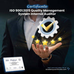 ISO 9001:2015 Quality Management System Internal Auditor Certificate