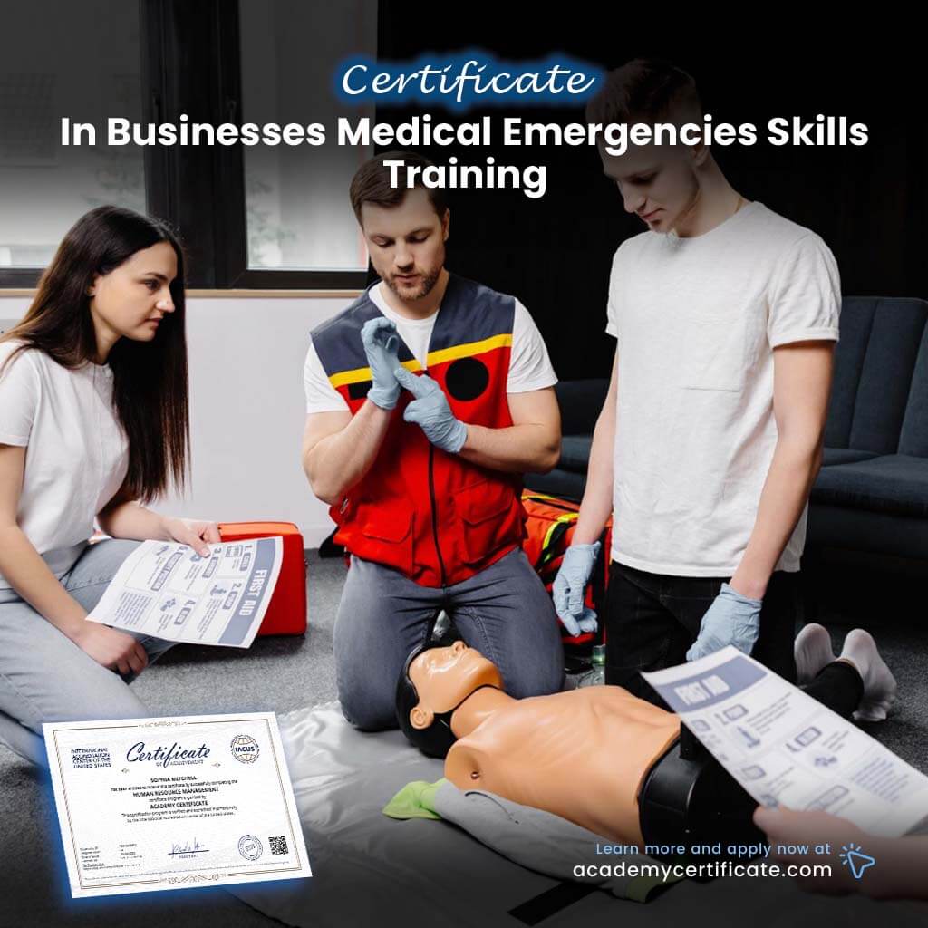 In Businesses Medical Emergencies Skills Training Certificate