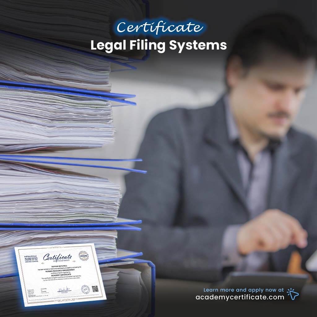 Legal Filing Systems Certificate