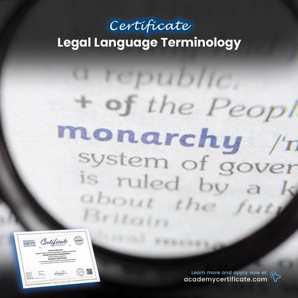 Legal Language Terminology Certificate