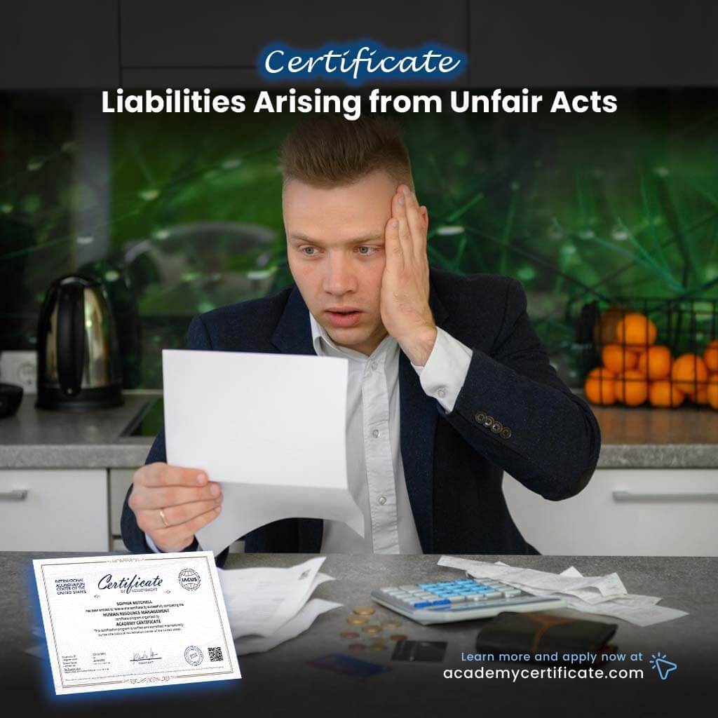 Liabilities Arising from Unfair Acts Certificate