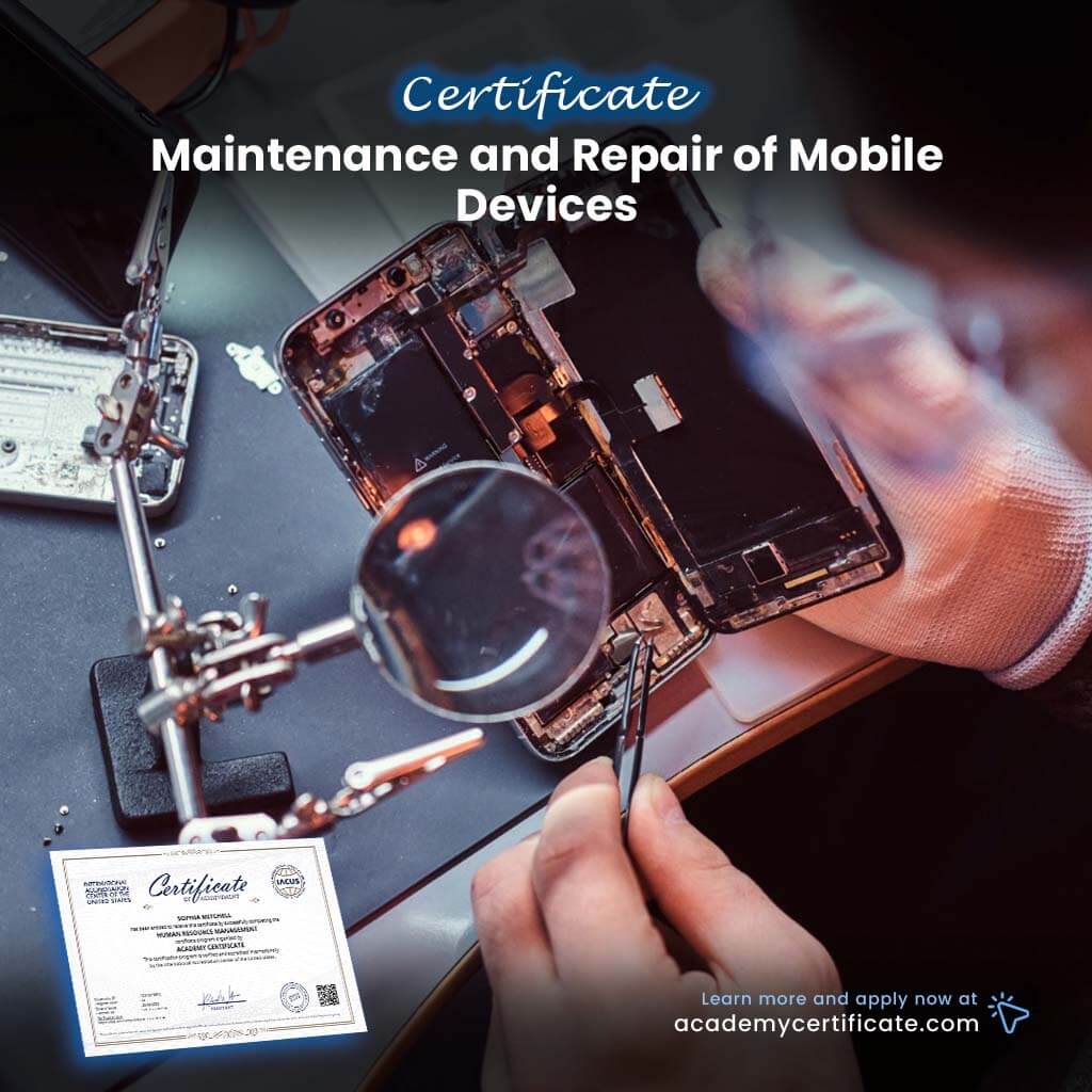شهادة صيانة وإصلاح الأجهزة المحمولة