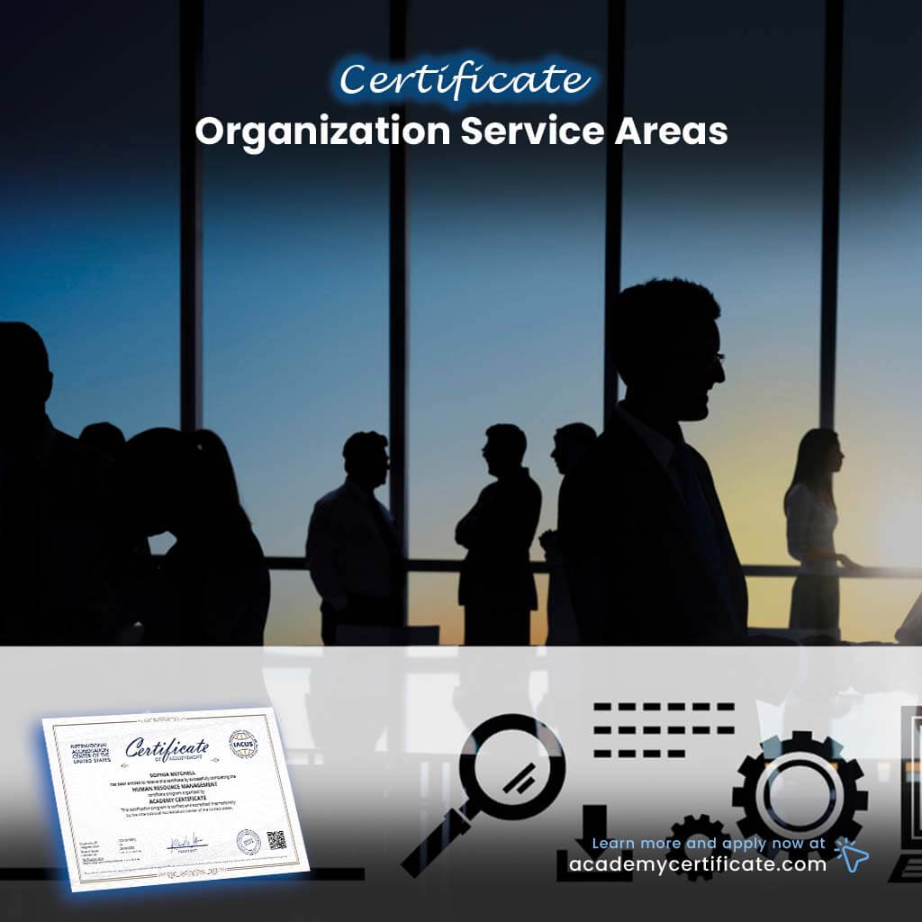 Organization Service Areas Certificate