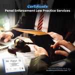 Penal Enforcement Law Practice Services Certificate