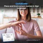 Place and Environment Names in Sign Language Certificate