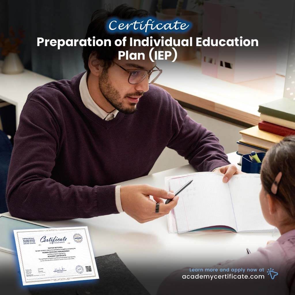 Preparation of Individual Education Plan (IEP) Certificate