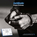 Press Crimes Certificate