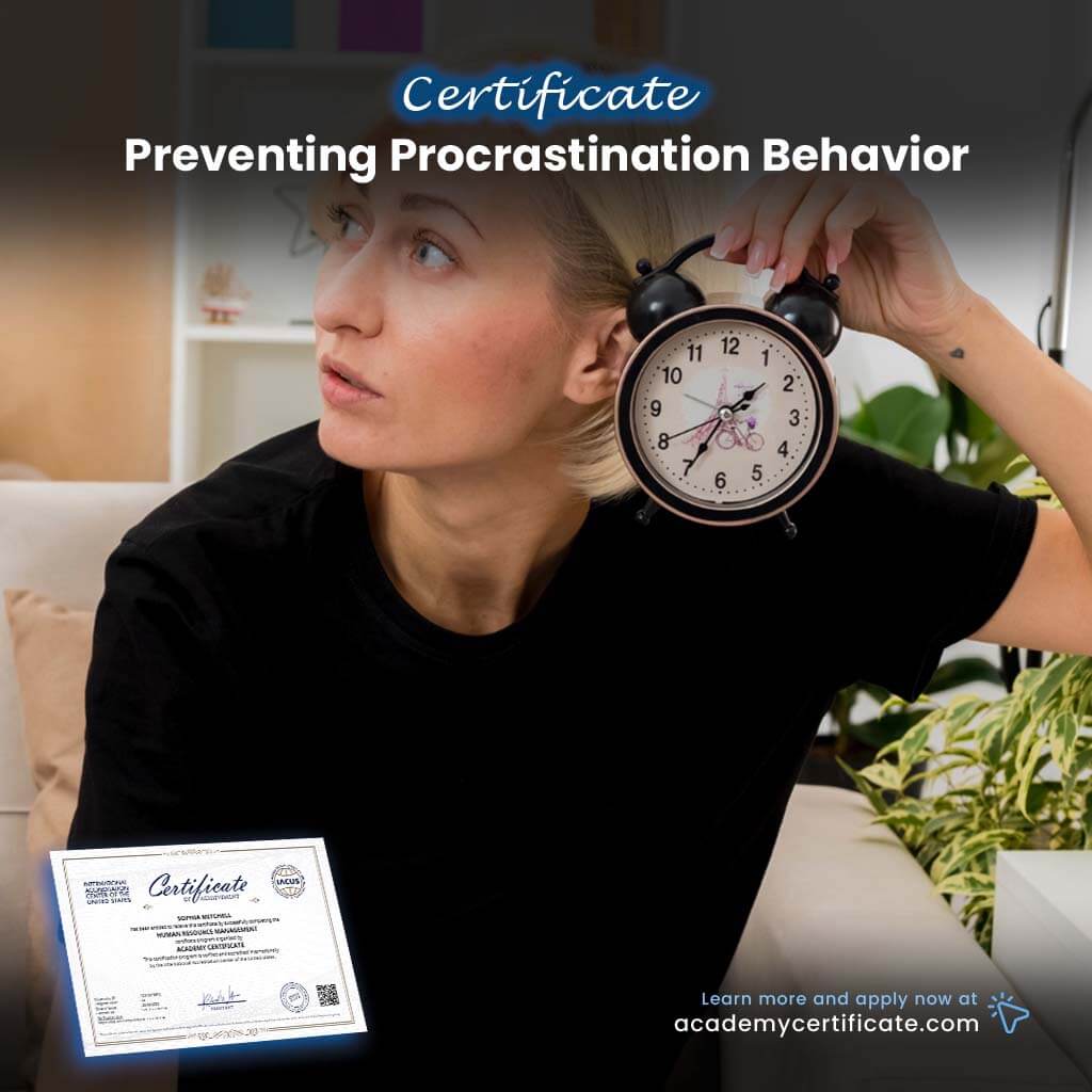 Preventing Procrastination Behavior Certificate