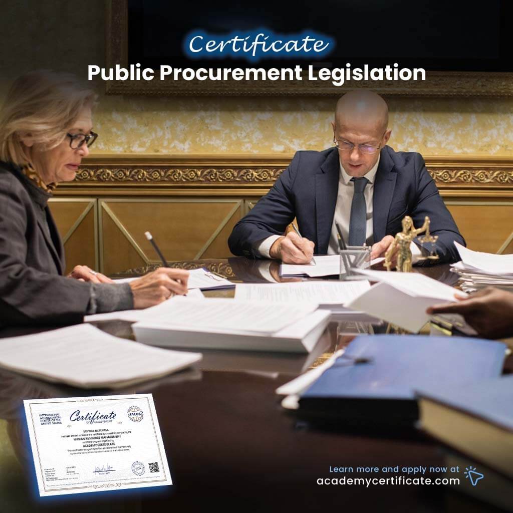 Public Procurement Legislation Certificate