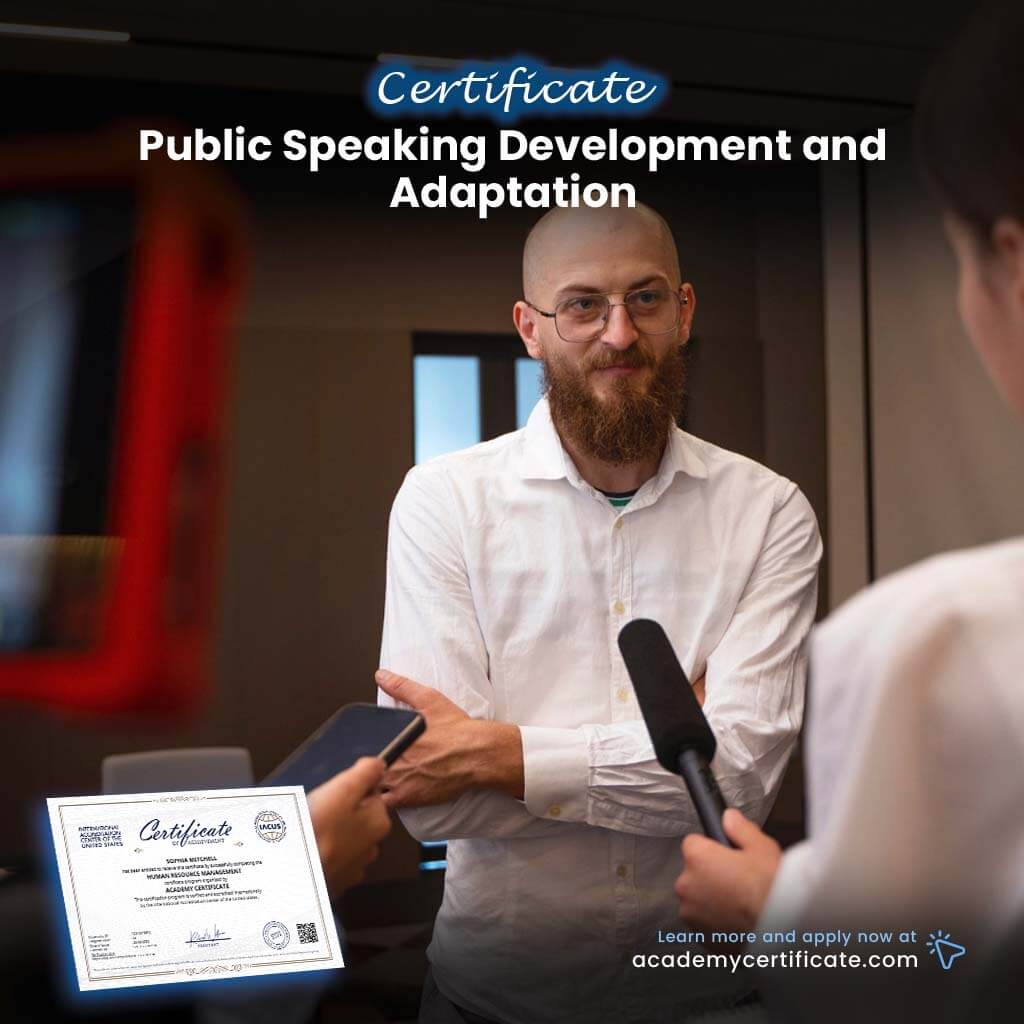 Public Speaking Development and Adaptation Certificate