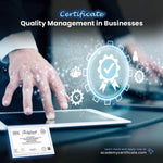 Quality Management in Businesses Certificate
