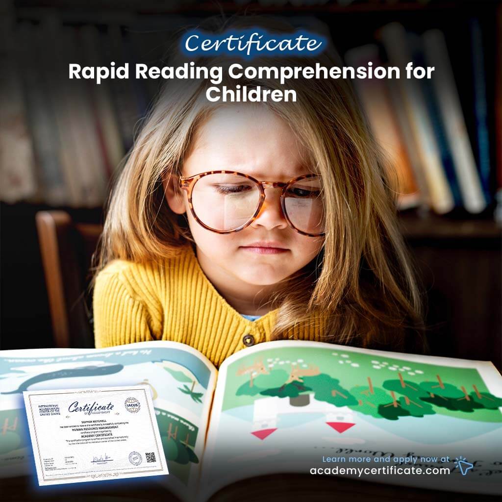 Rapid Reading Comprehension for Children Certificate
