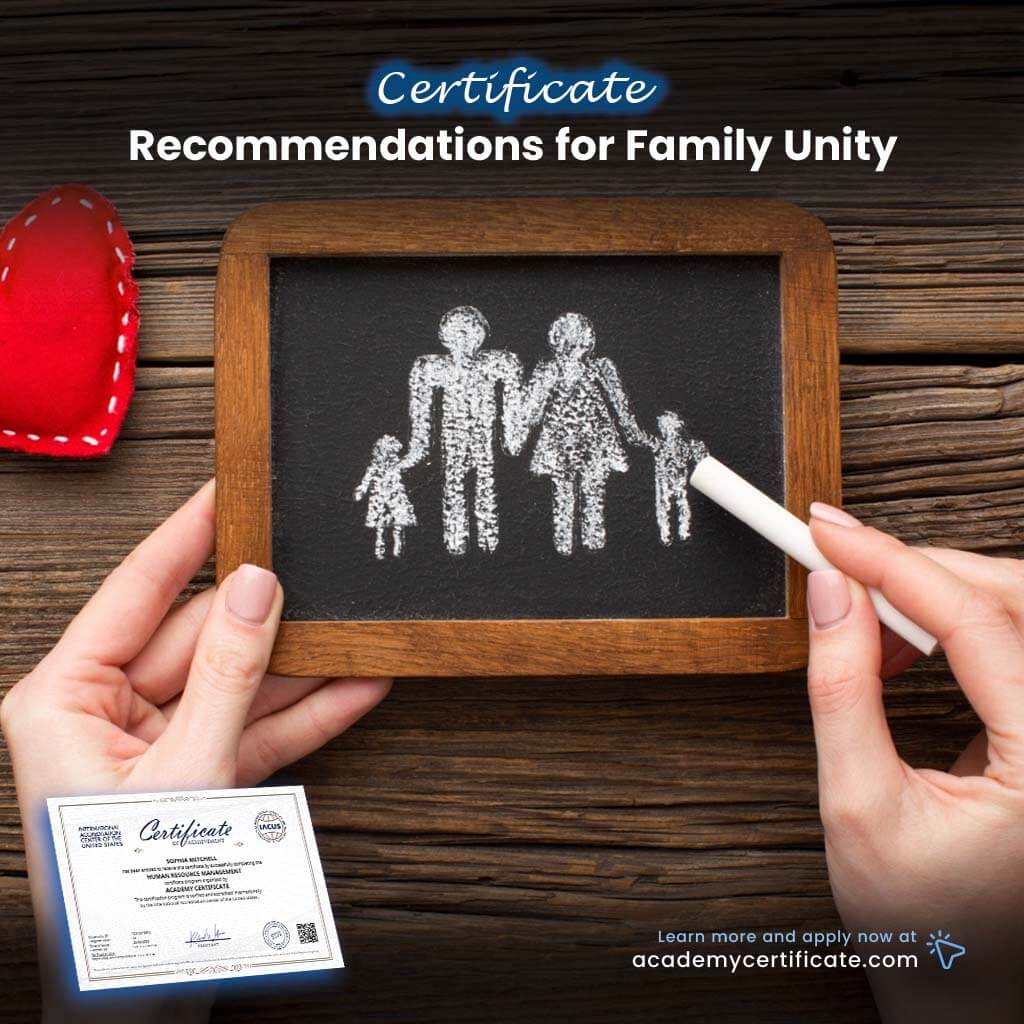 Recommendations for Family Unity Certificate