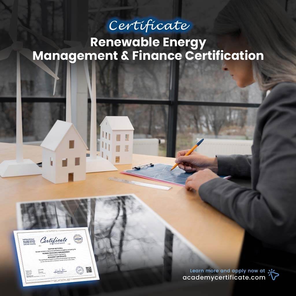 Renewable Energy Management & Finance Certification Certificate