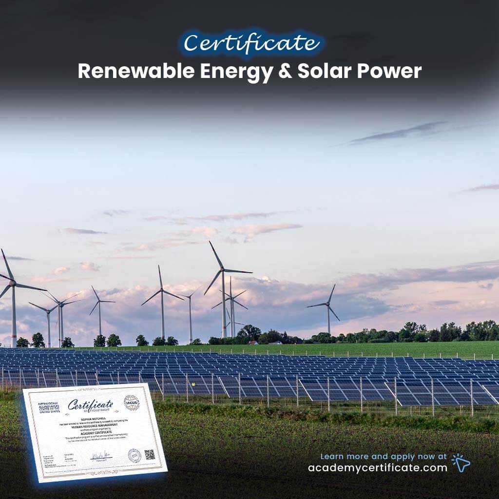 Renewable Energy & Solar Power Certificate