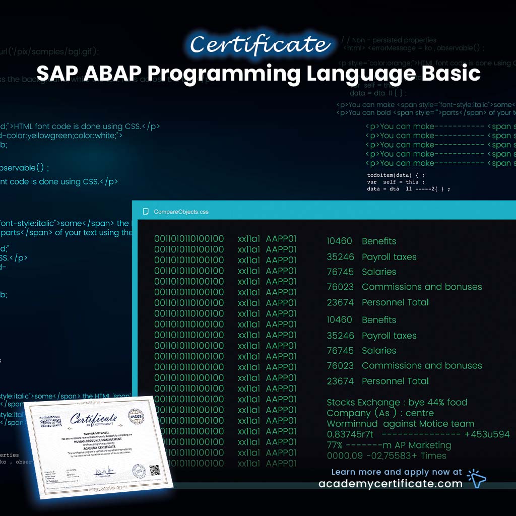 SAP ABAP Programming Language Basic Certificate