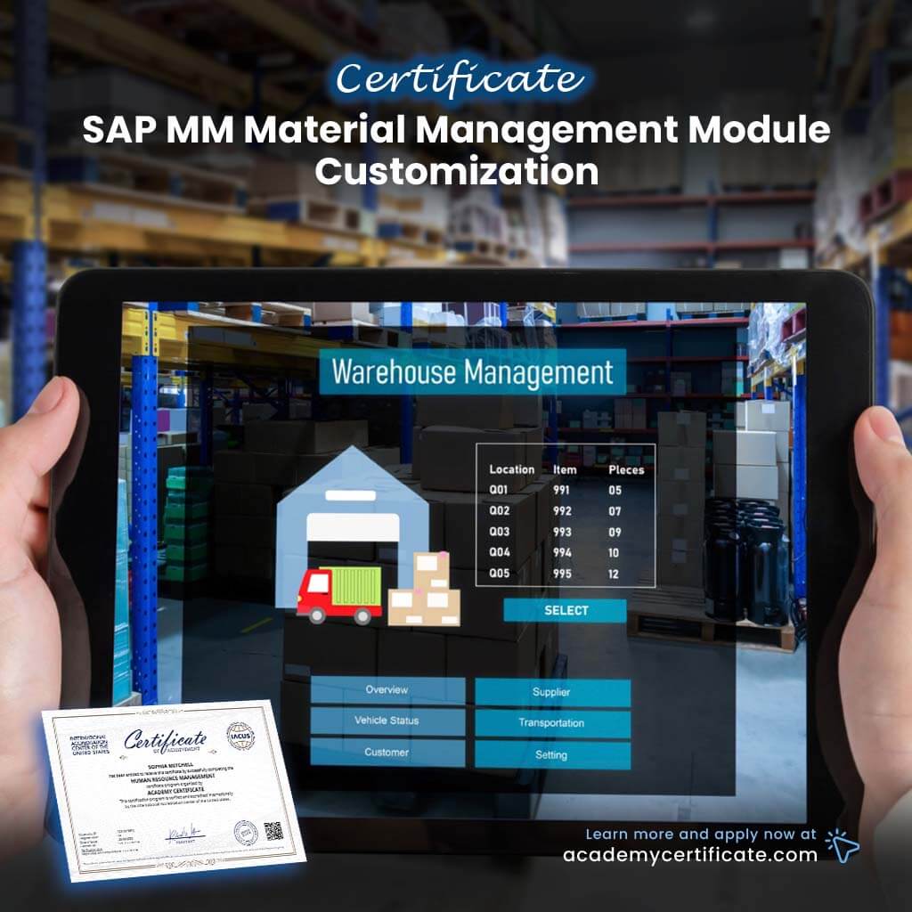 SAP MM Material Management Module Customization Certificate