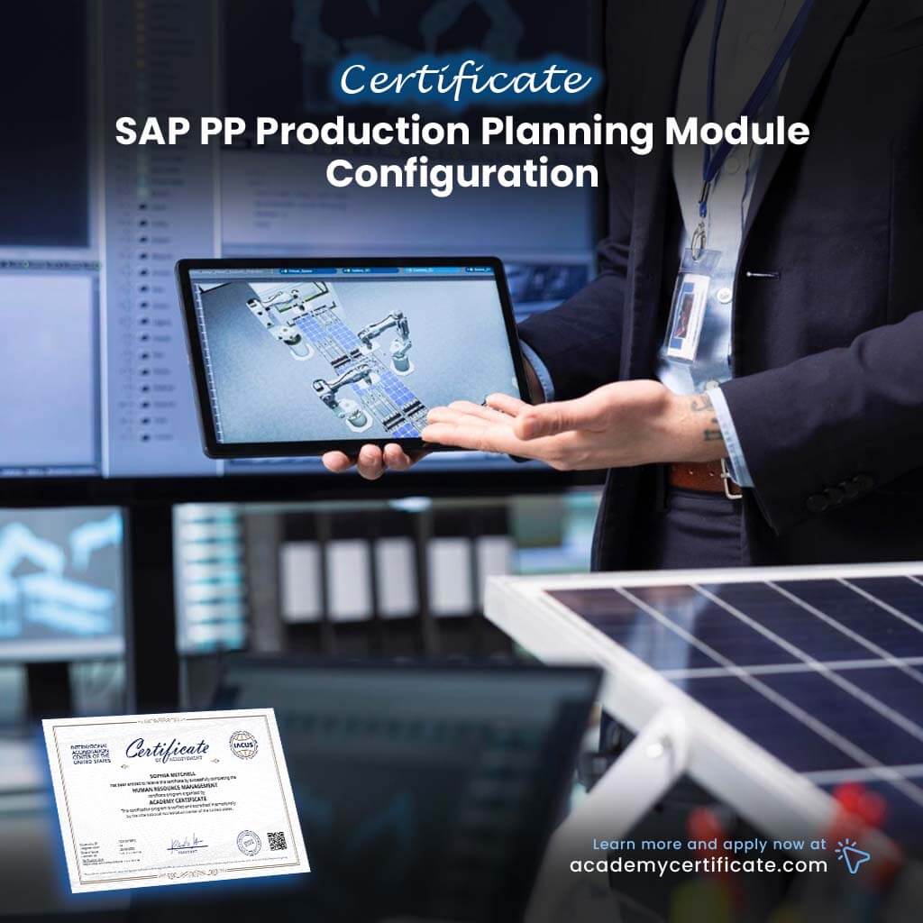 SAP PP Production Planning Module Configuration Certificate