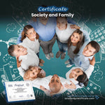 Society and Family Certificate