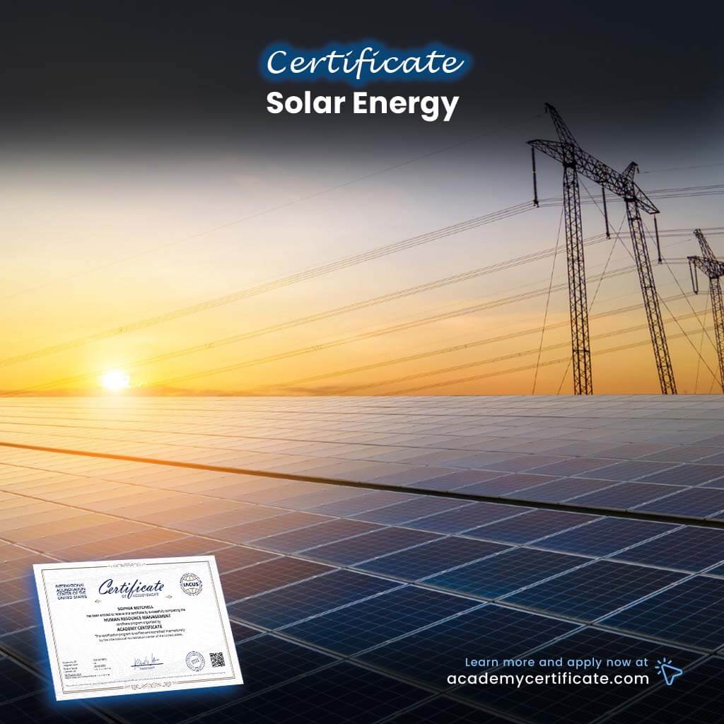 Solar Energy Certificate