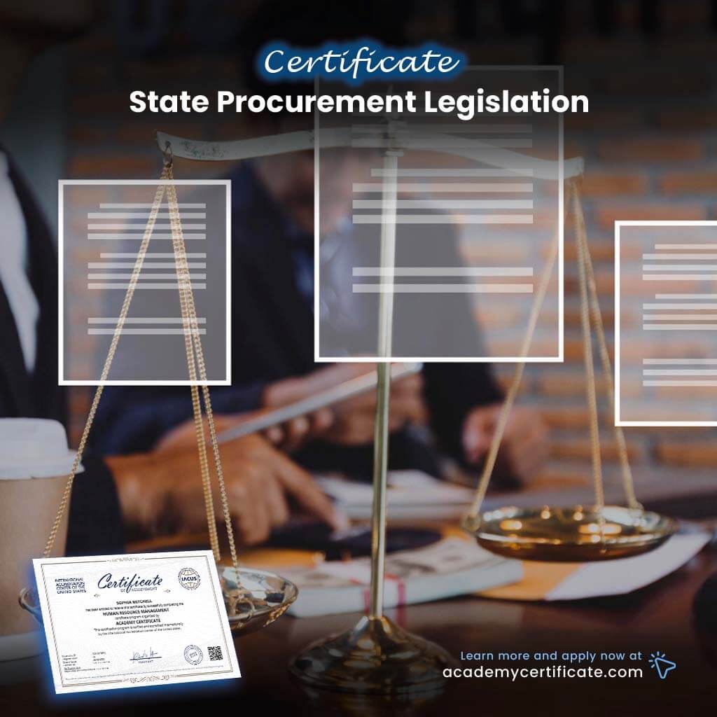 State Procurement Legislation Certificate